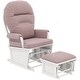preview thumbnail 13 of 30, Nursery Glider Rocking Chair w/ Ottoman, Thick Padded Cushion Seating