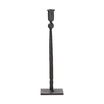 Tribeca Black Iron Taper Candle Holder Short, 14H inches.