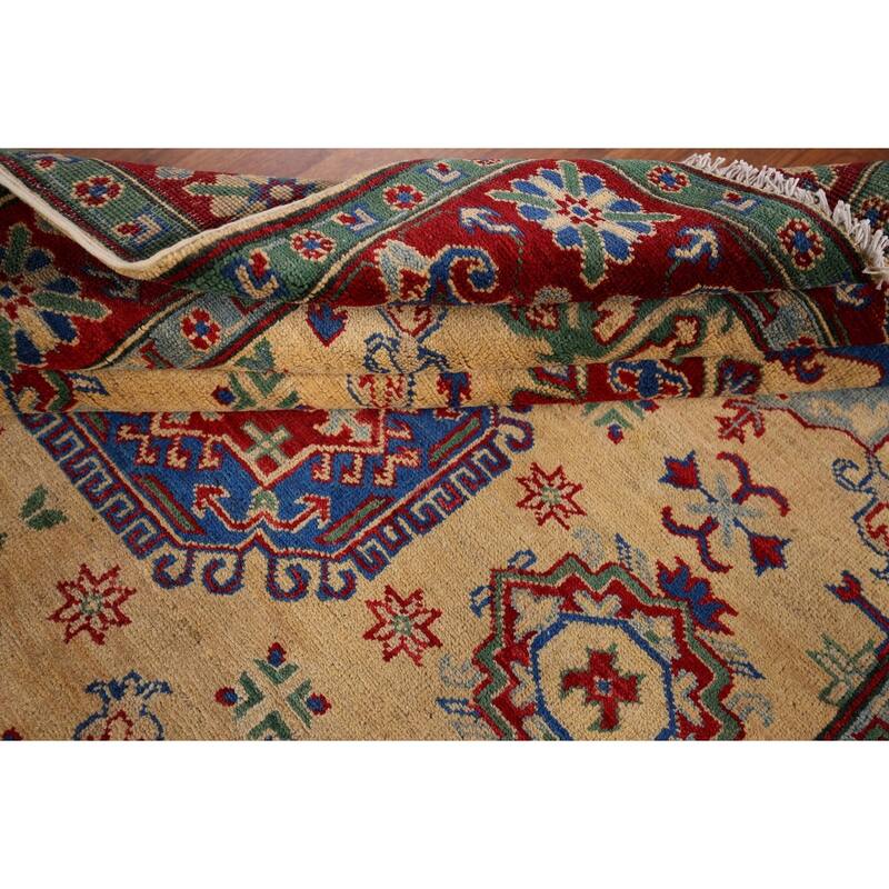 Kazak Oriental Area Rug Hand-Knotted Wool Carpet - 5'0" x 6'3"