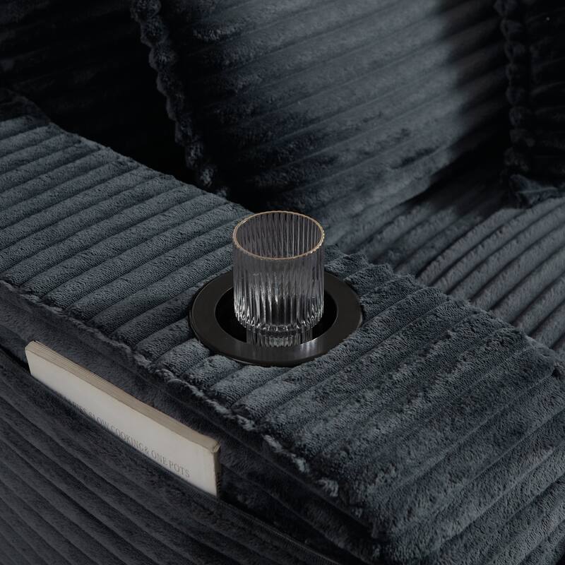 Anmytek Plush Soft 47.24 Inch Modern Compression Lounge Chair with Unique Cushion Design