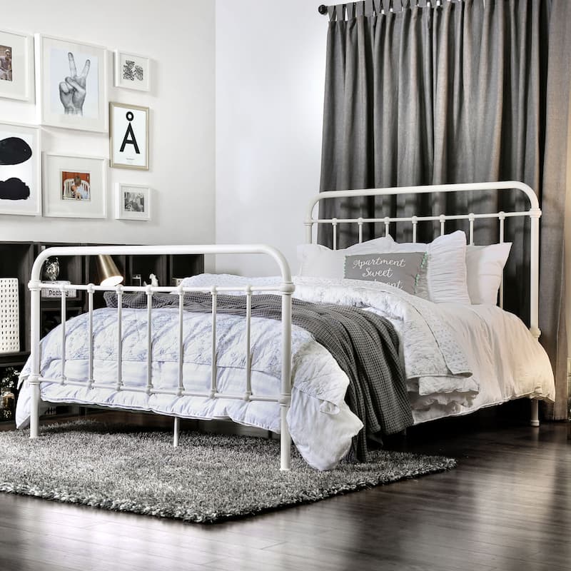 Norielle Rustic Metal Spindle Panel Bed by Furniture of America