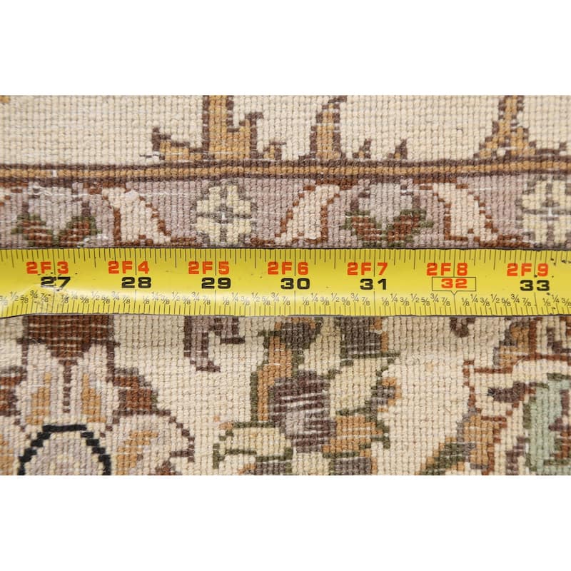Floral Vegetable Dye Tabriz Oriental Area Rug Wool Hand-knotted Carpet - 4'0" x 6'4"