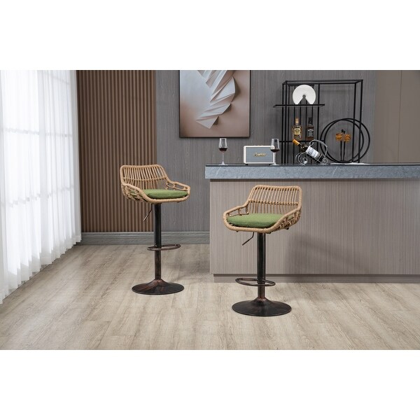 Bar Stools Square Seat Low Back Adjustable Tall Stools Set of 2 Bed Bath Beyond 37991604