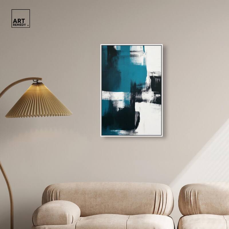 Weight of Teal Canvas by Art Remedy