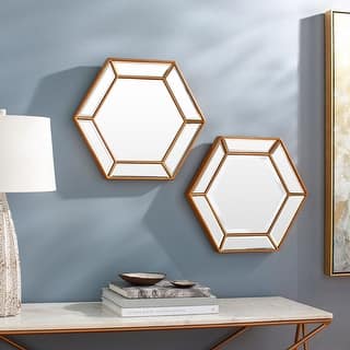 Zwingle Hexagonal Copper Mirror - 20"H x 20"W