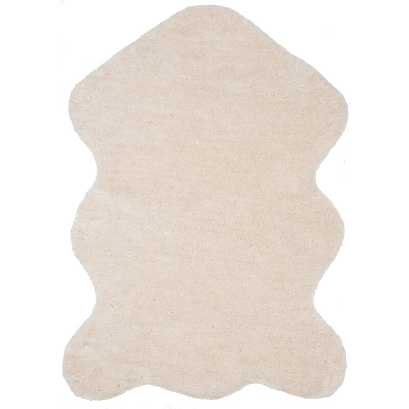 SAFAVIEH Handmade Sheep Shag Heilke Solid Rug