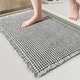 preview thumbnail 11 of 13, Bath Mat Super Absorbent Non Slip Bathroom Rug Washable Grey - 17 x 24in