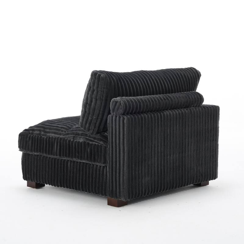 80"W Plush Modular Sectional Sofa with Pillows for Living Room