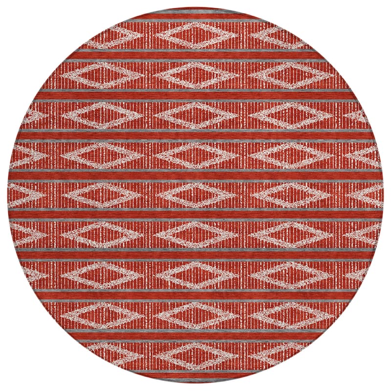 HomeRoots Geometric Transitional Rectangle Outdoor Rug