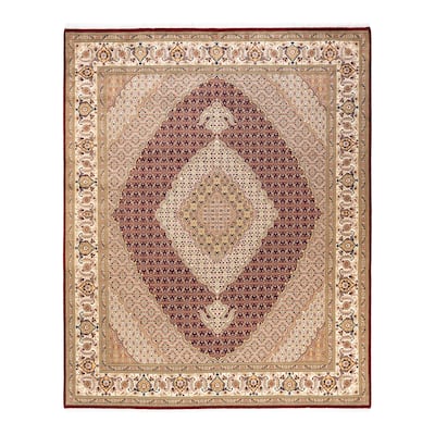 Overton Hand Knotted Wool Vintage Inspired Traditional Mogul Red Area Rug - 8 x 10