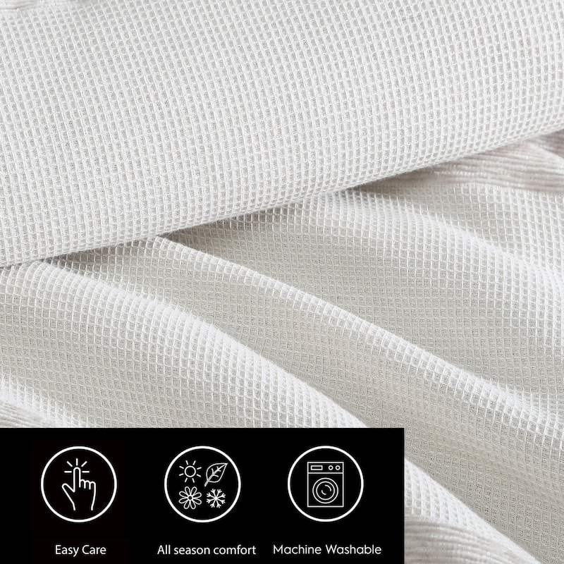 Vera Wang Chenille Waffle Stripe Beige Duvet Cover Set