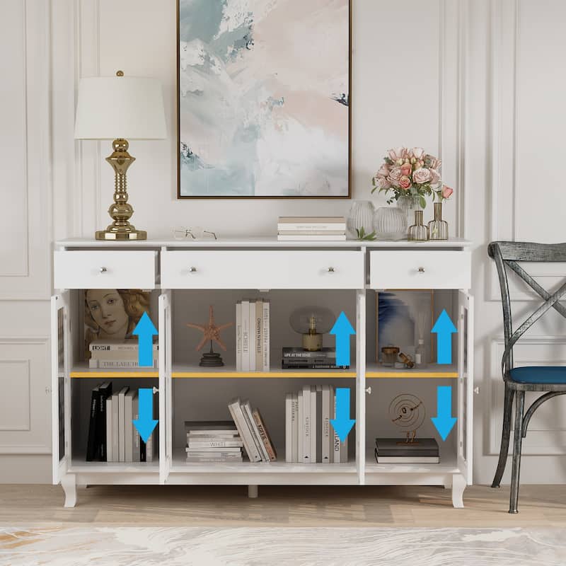 55.1" Storage Cabinet Accent Cabinet Console Table Sideboard Buffet