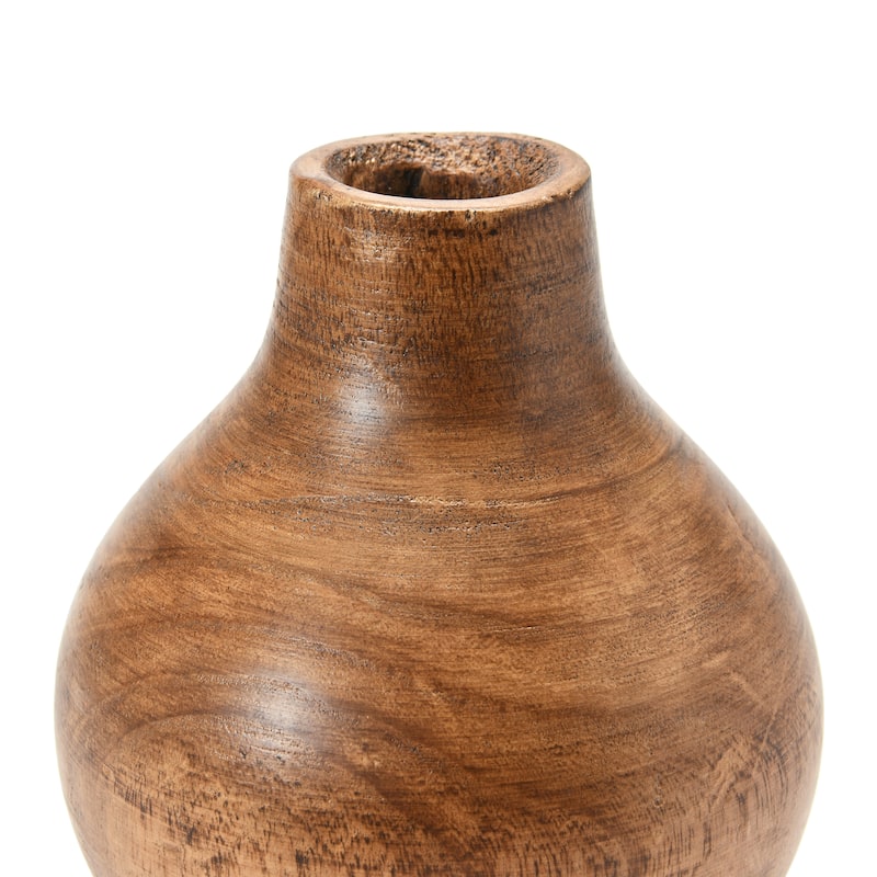 Decorative Paulownia Wood Pedestal Vase