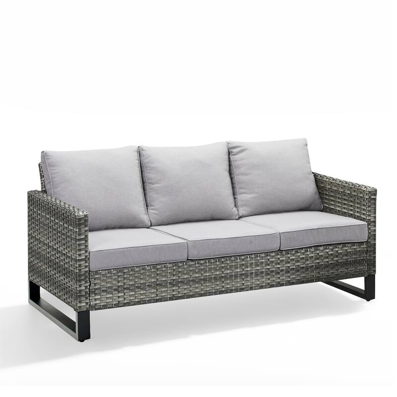 Outdoor Sectional Wicker Sofa with Cushions