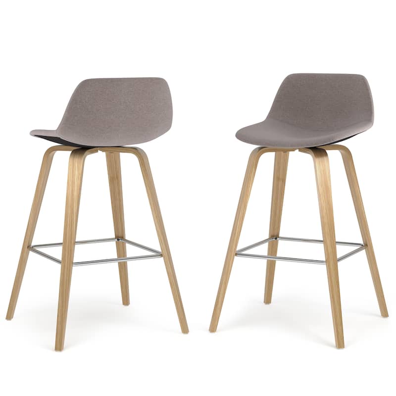 WYNDENHALL Cacey Mid Century Modern Bentwood Counter Height Stool (Set of 2) - 20.7'' x 21.1'' x 36.6