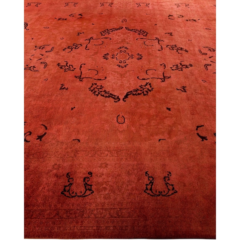 Fine Vibrance, One-of-a-Kind Hand-Knotted Area Rug - Pink, 9' 1" x 12' 5" - 9' 1" x 12' 5"