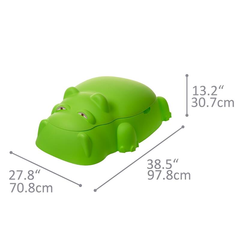 Starplay Hippo Shaped Pool/Sandpit w/Cover, Green