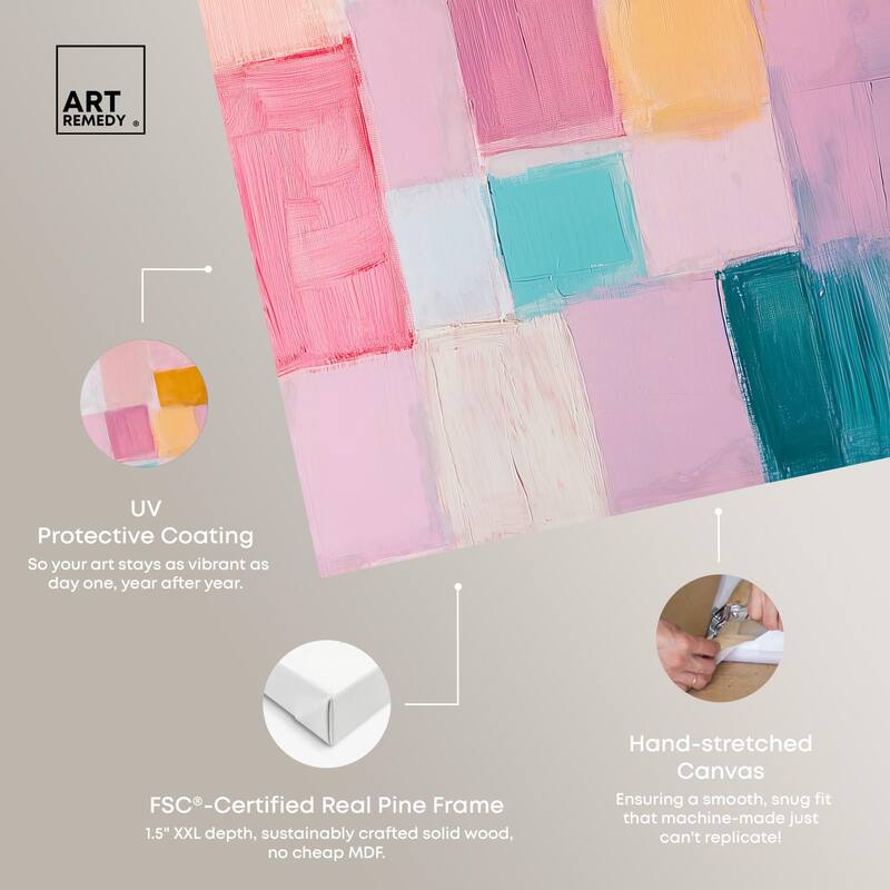 Color Squares III Canvas by Art Remedy, Gallery Wrapped