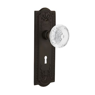 Nostalgic Warehouse Vintage Crystal Meadows Dummy Door Knob Set with