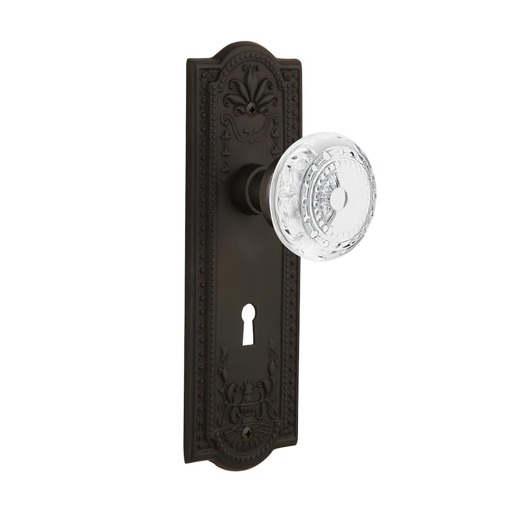 Nostalgic Warehouse Vintage Crystal Meadows Dummy Door Knob Set with
