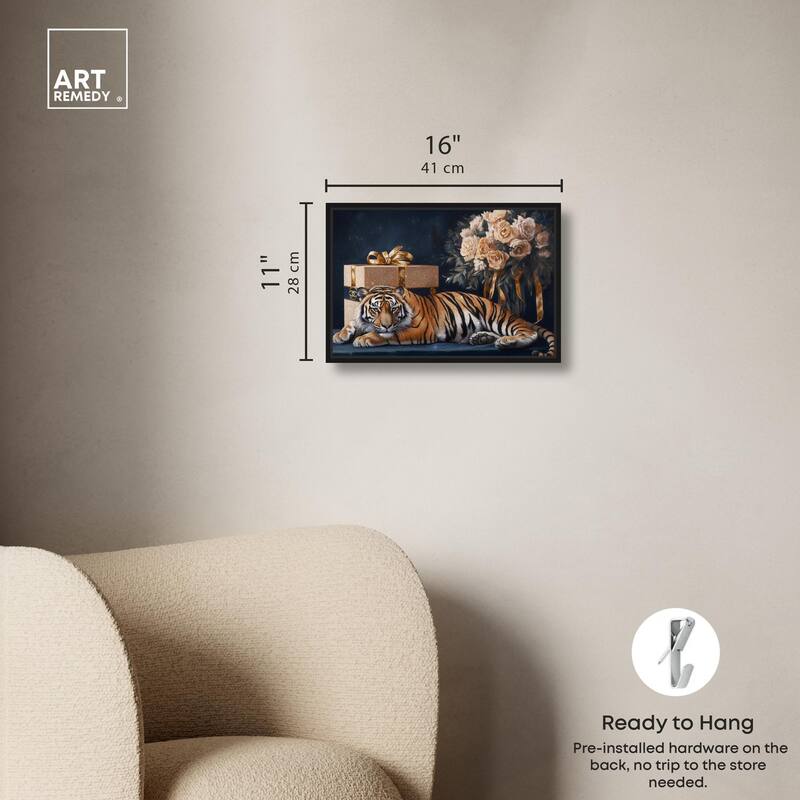Tiger Glam Gift Boxes Canvas by Art Remedy