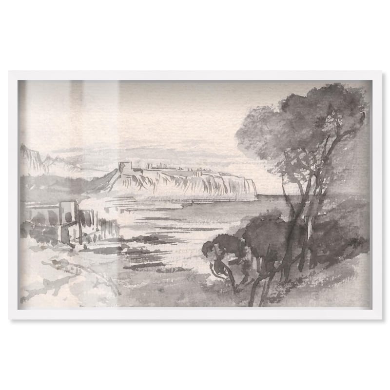 View across a Monaco Shadowbox by Art Remedy - White - 54" x 36"