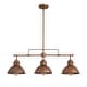 preview thumbnail 16 of 37, Industrial 3-Light Dome Kitchen Island Pendant - Brushed Black Grey