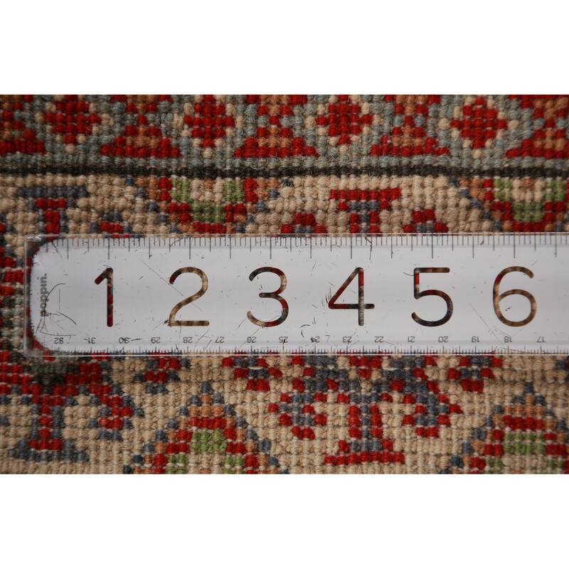 Bedroom Red Kazak Foyer Rug Hand-Knotted Geometric Wool Carpet - 2'8"x 4'0"