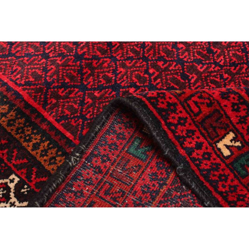 ECARPETGALLERY Hand-knotted Teimani Red Wool Rug - 3'1 x 4'11