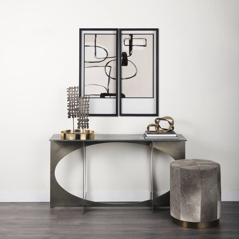 Neutral Shapes II (Set of 2) Framed Art Print