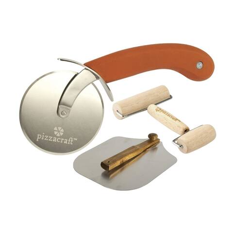 Pizzacraft 3-Inch Stainless Steel Rolling Pizza Cutter Bundle