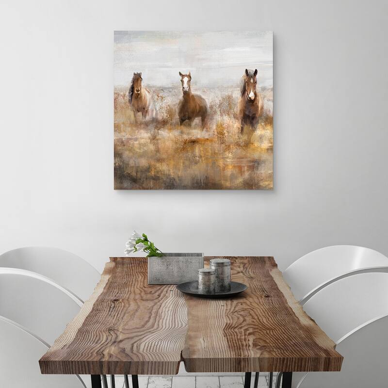 Morning Herd Square by Studio Arts Canvas Art Print