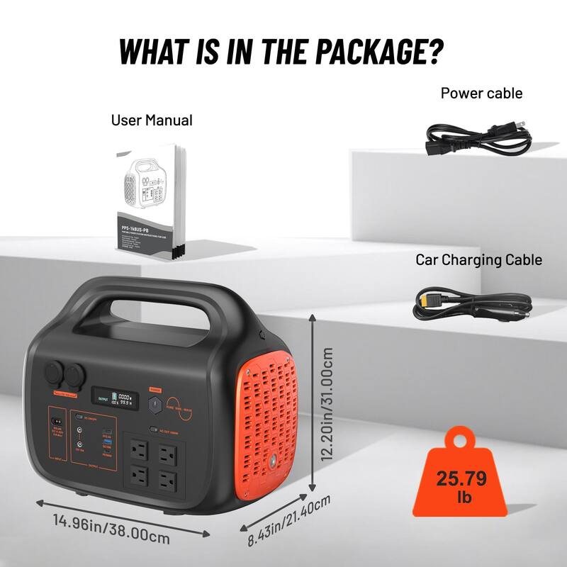 Portable Power Station Solar Generator with AC Outlet for Home Use, Camping, Emergencies - 1800W - N/A