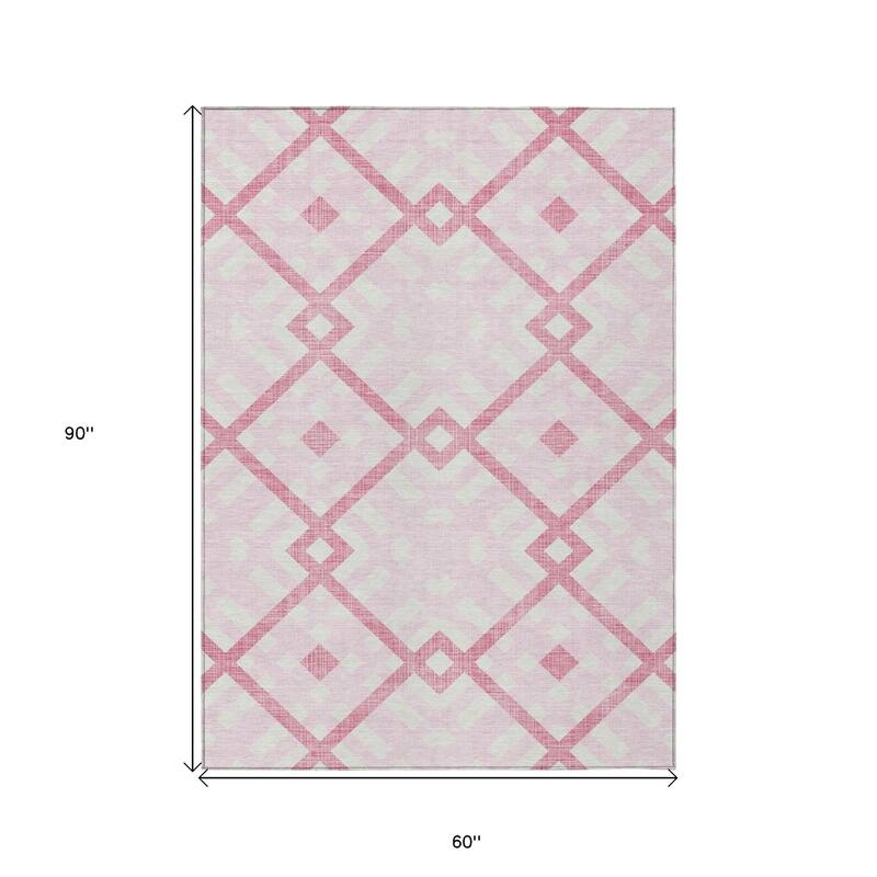 HomeRoots Geometric Transitional Rectangle Outdoor Rug