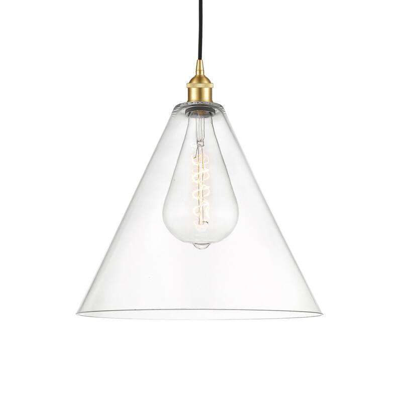 Innovations Lighting 616-1P-18-16 Berkshire Pendant Berkshire 16" Wide - Satin Gold / Clear