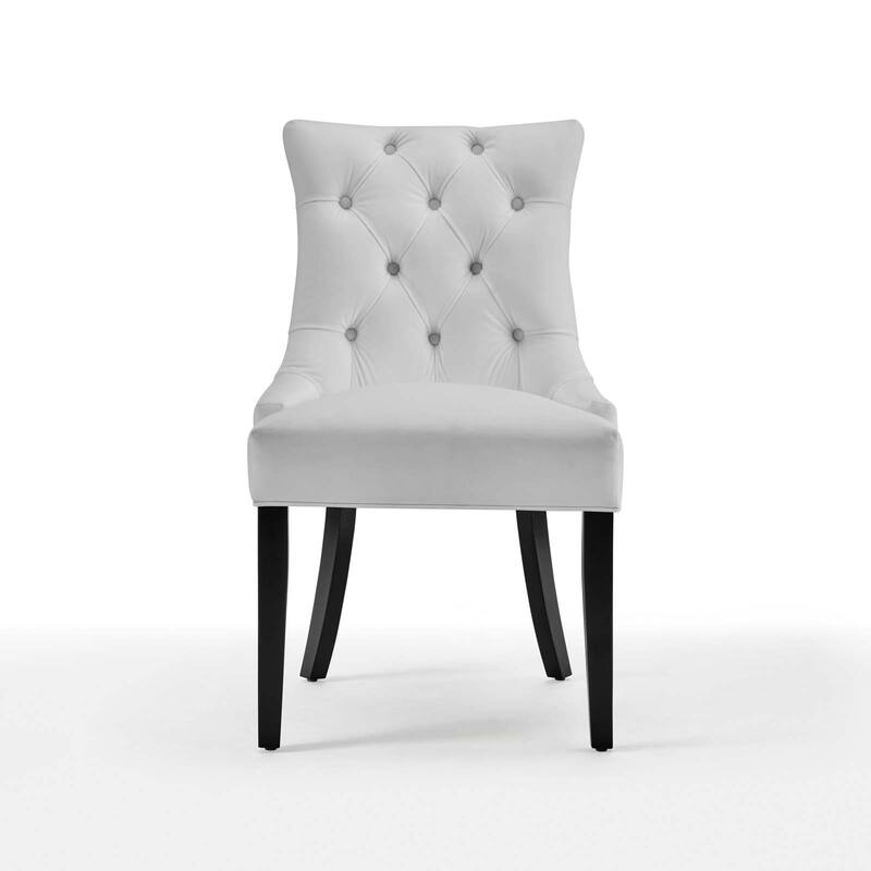 Silver Orchid Kornman Velvet Dining Side Chairs (Set of 2)