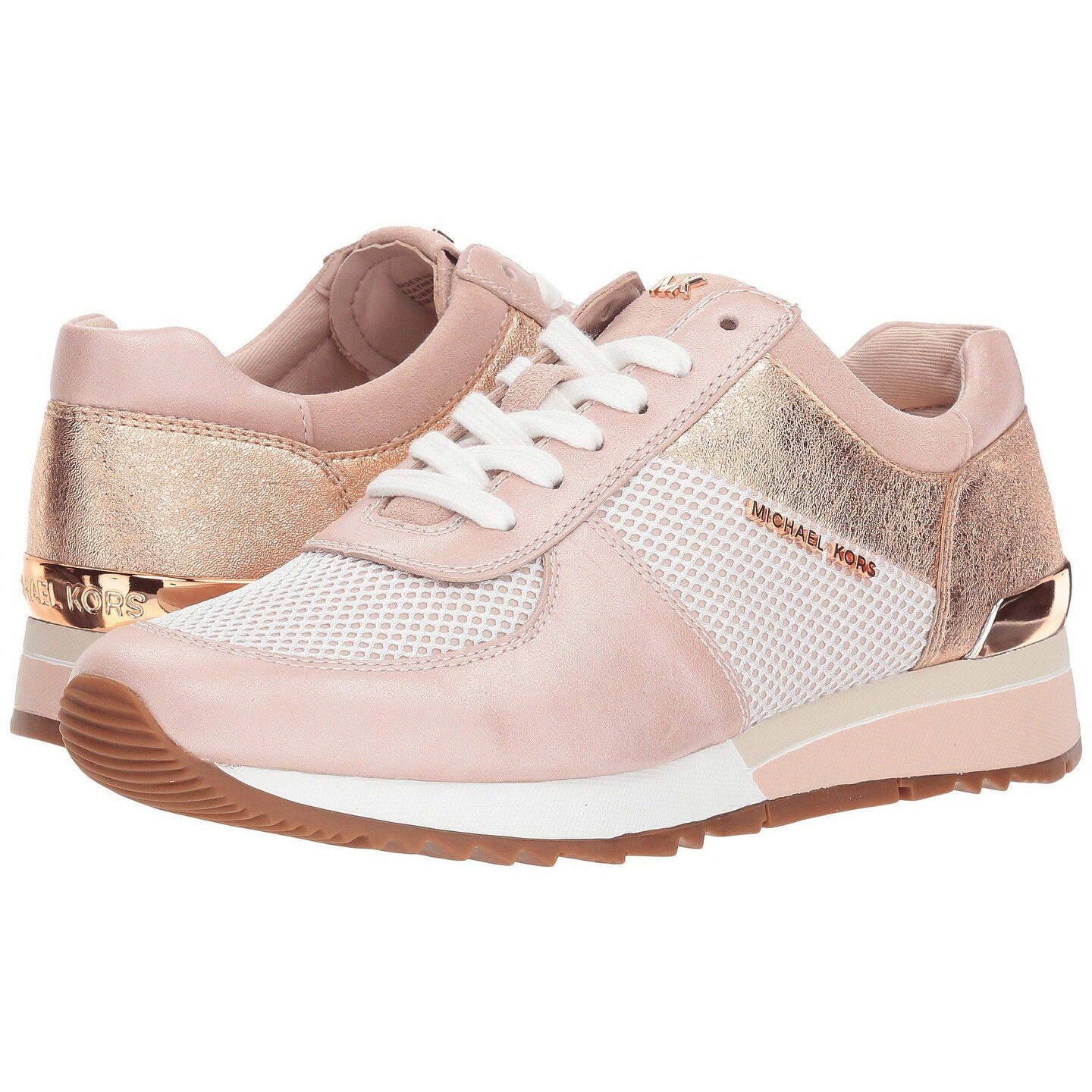 michael kors allie leather and canvas sneaker