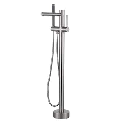 WOWOW Freestanding Bathtub Faucet with Handheld Shower in Modern