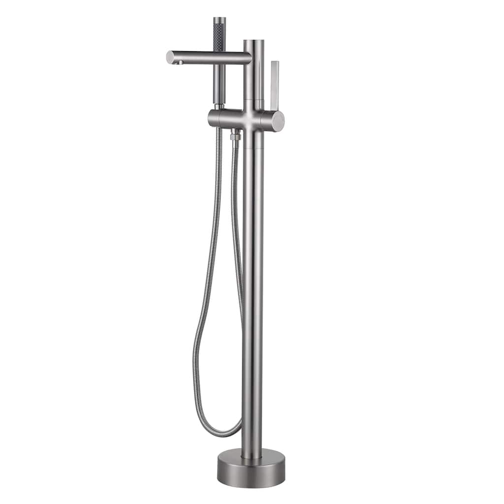 WOWOW Freestanding Bathtub Faucet with Handheld Shower in Modern