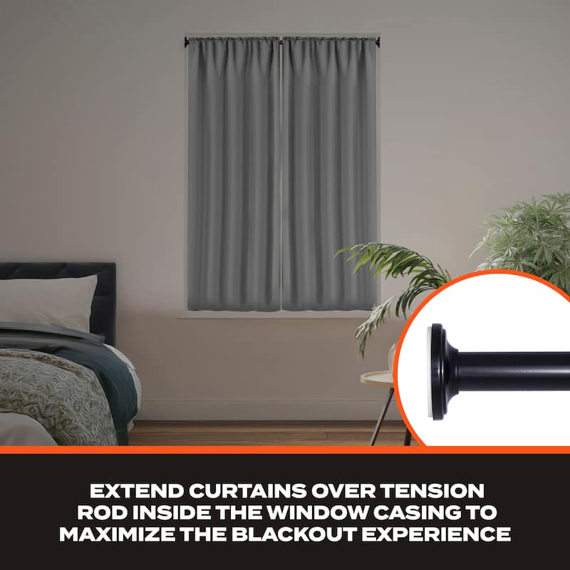 Sun Zero 5/8" Room Darkening Tension Rod - 28-60