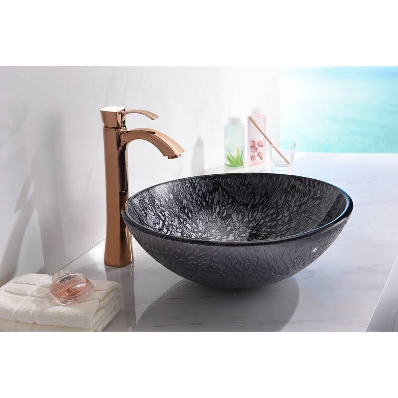 ANZZI Jonas Series Vessel Sink in Arctic Sheer