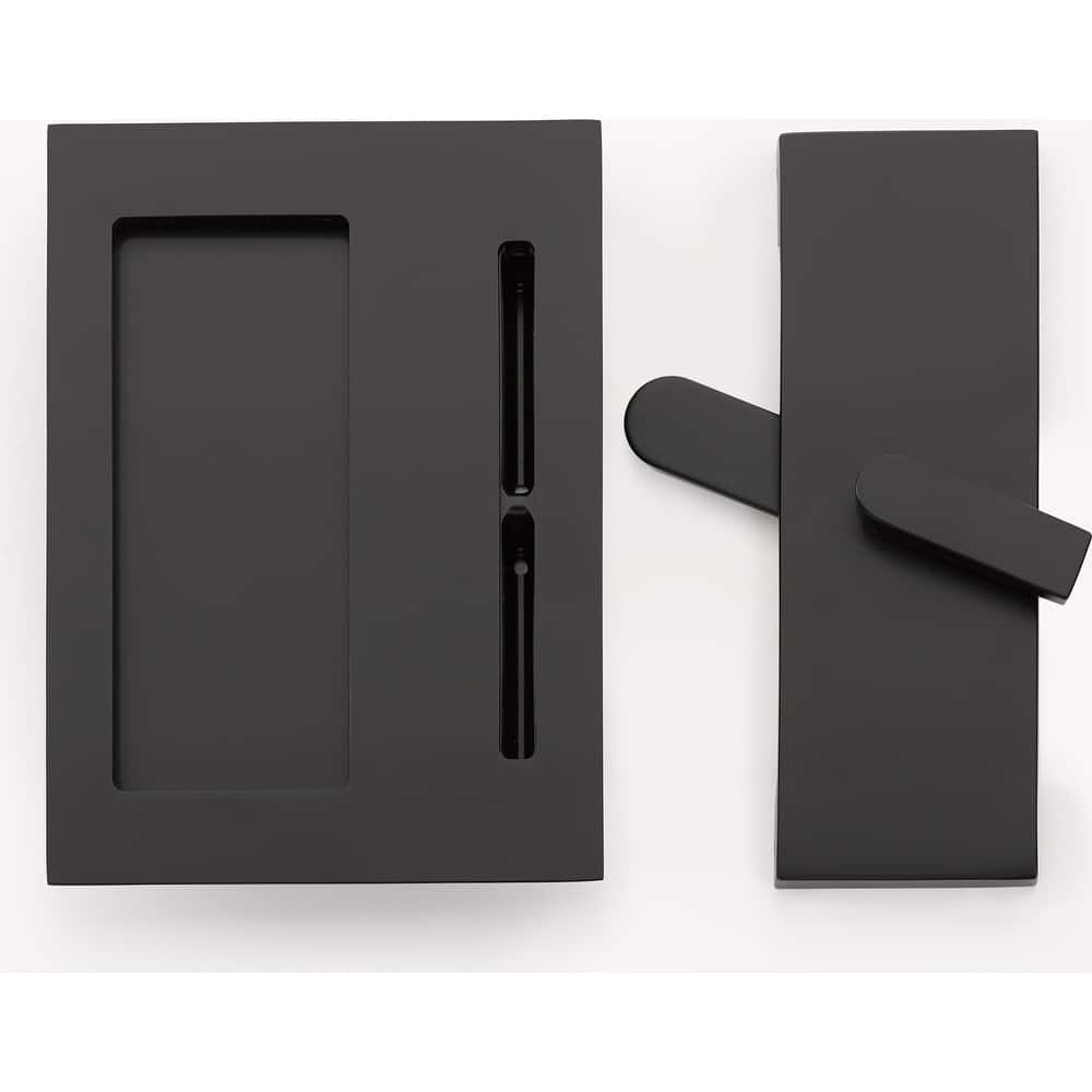 Emtek Modern Rectangular Surface Jamb Mounted Privacy Lock with Flush