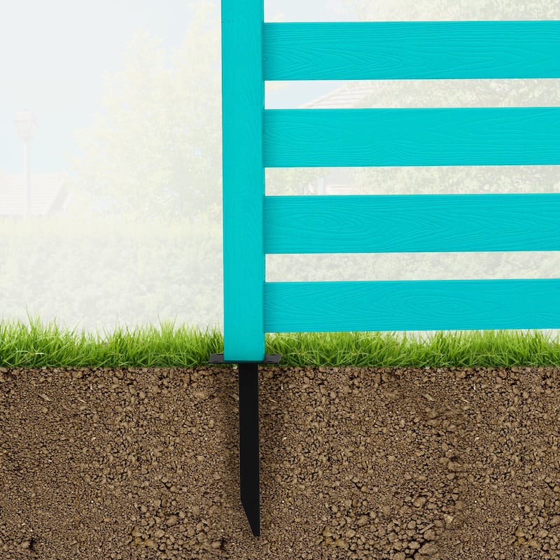 2,4-Panel Courtyard Privacy Fence Without Digging Pits, Easy To Set Up, No Damage To The Ground - 39.3 in. W x 35.6 in. H