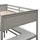 preview thumbnail 14 of 18, Full size Loft Bed with Shelves and L-shape Desk, Grey