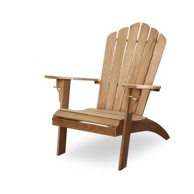 Cambridge Casual Sherwood Teak Adirondack Chair with Cup Holder