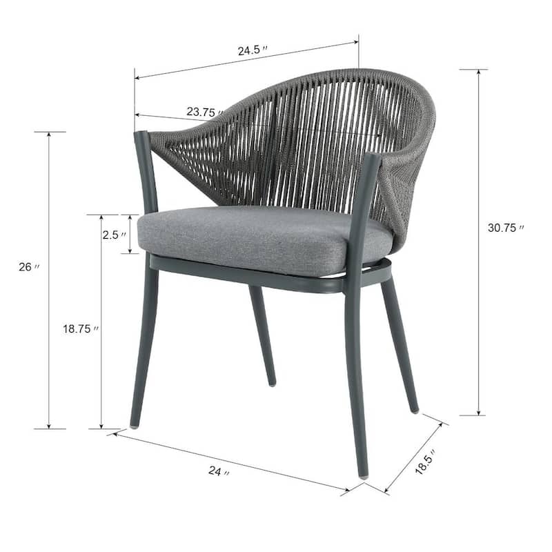 Outdoor Patio 7-Piece Dining Set with Seat and Cushions