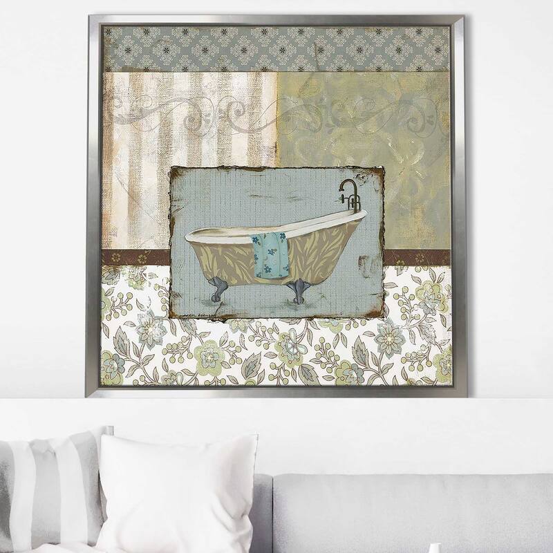 "Country Style Bath II" Print on Floating Canvas
