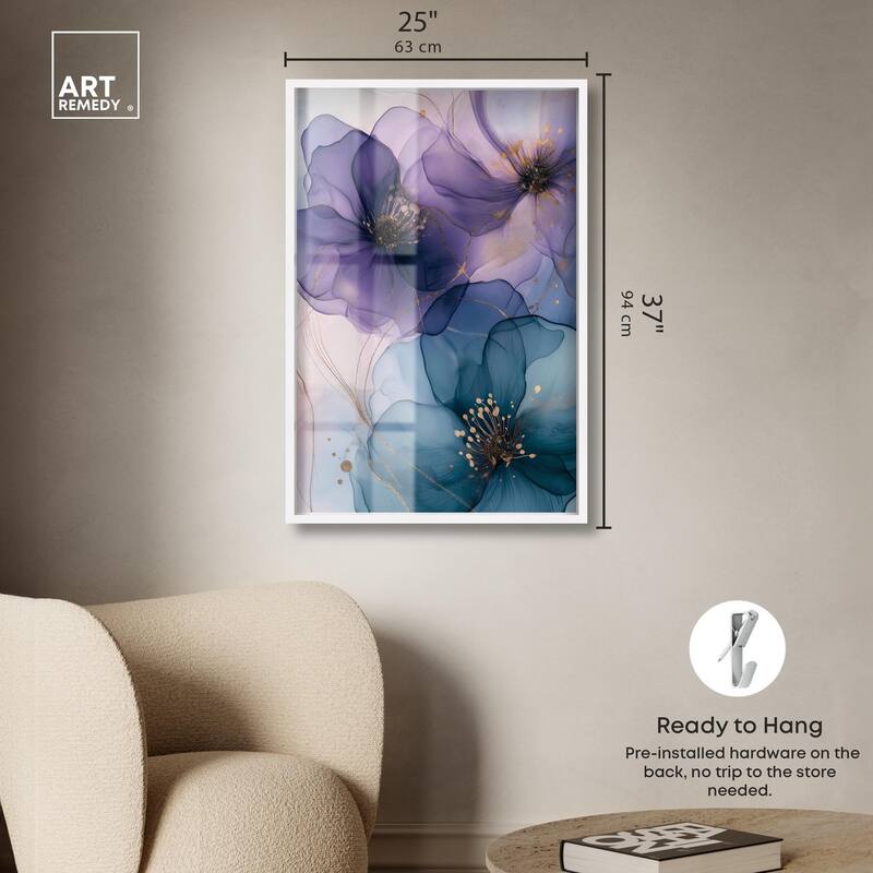 Gilded Cyanescence II Shadowbox by Art Remedy