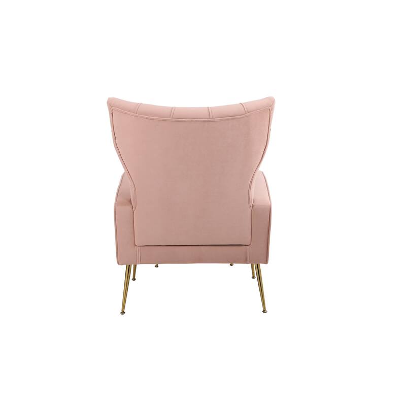 31.5" Velvet Button Tufted Arm Chair