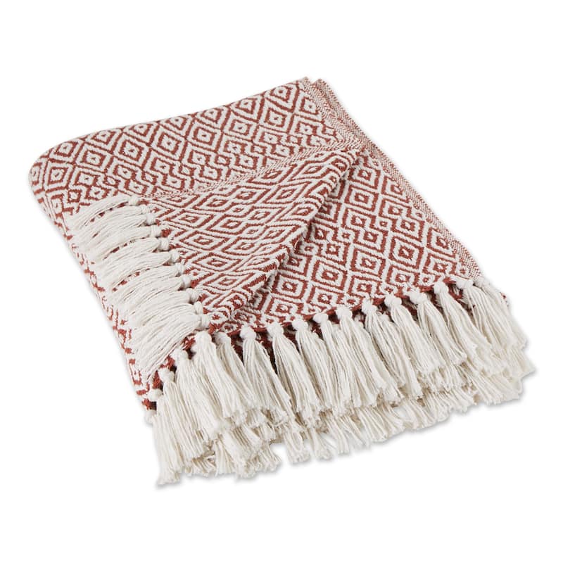 DII Stone Double Diamond Throw - Cinnamon